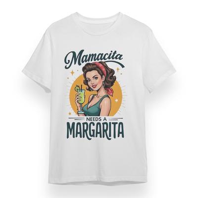 Damen Oversized T-Shirt mit Mamacita Needs A Margarita Grafik Baumwoll-Tee USA