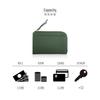 [RafiCaro] Mini Wallet, Slightly Larger, Middle Wallet, L-Shaped Zipper, Women's Wallet, Back Pocket, Genuine Leather, Large Capacity, Thin, Greige