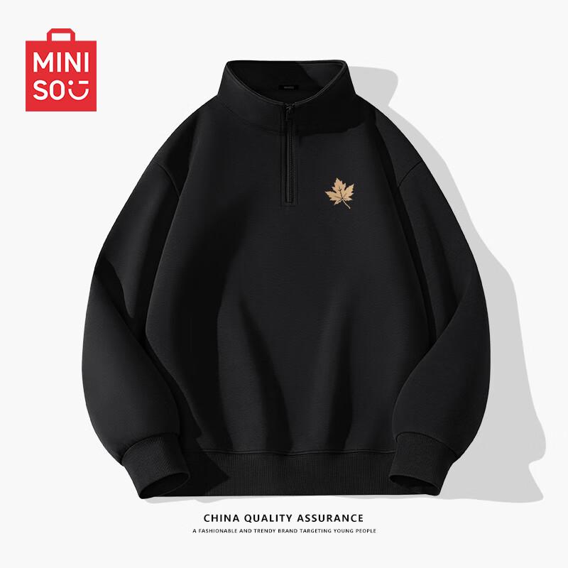 MINISO Men's Half-Zip Stand Collar Sweatshirt