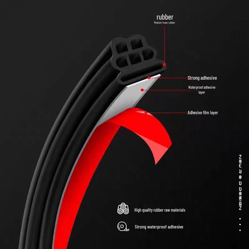 B-Type Double Layer Car Sound Insulation Sealing Strip for Noise Reduction