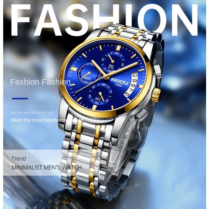 NIBOSI Uhren Business Herrenuhr Multifunktions-Sechs-Pin-Quarzuhr