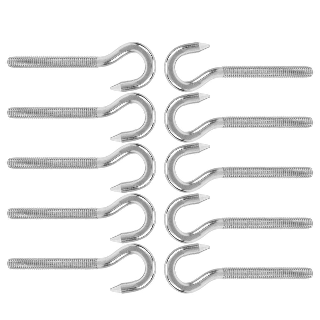 10pcs Screw Hook Stainless Steel High Hardness Cup Hanger for Chemical Industry Mechanical EquipmentM5
