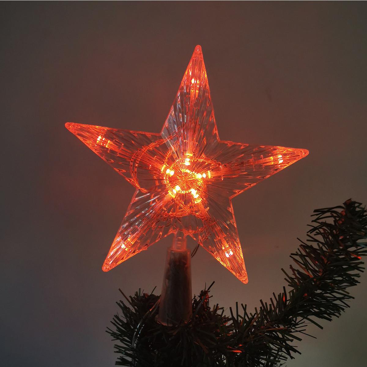 

Рождественская елка верхние огни светодиодные звезды EU Plug для вечеринок звезды украшения многоцветный топпер уличный 220v орнамент Red