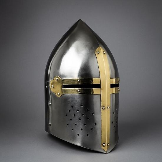 Handmade Medieval 14th Century Great Helmet Perfect for Renaissance Fair, Cosplay, LARP, Halloween Costume Authentic Steel Armor Replica