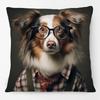 European Rabbit Badger Rooster Horse Animals Hipster with Glasses Painting Cushion Covers Decorative Pillowcase
