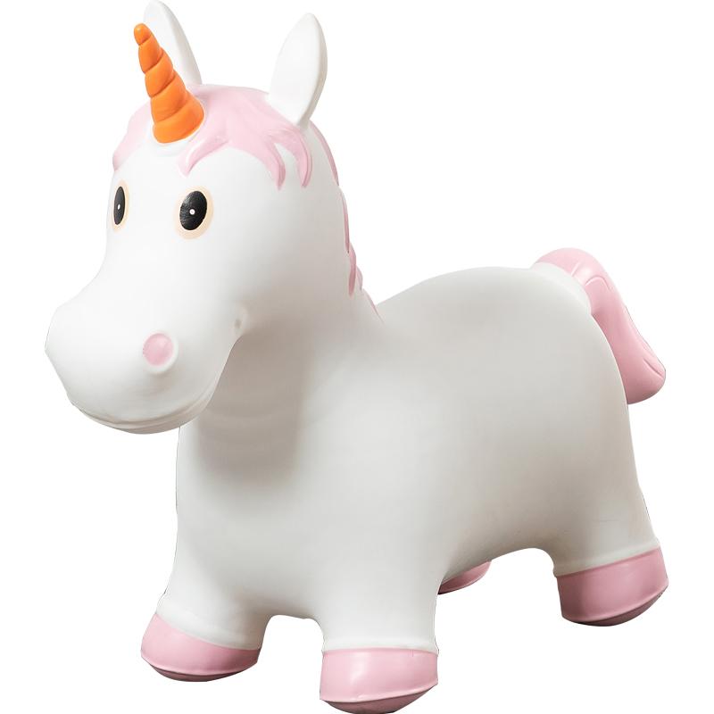 Ride on Toy Jumping Horse Hopper Baby Toddler Toy Kids Riding Outdoor Inflatable Animal Toy Unicornio Hopping Type Toys for Kid белый