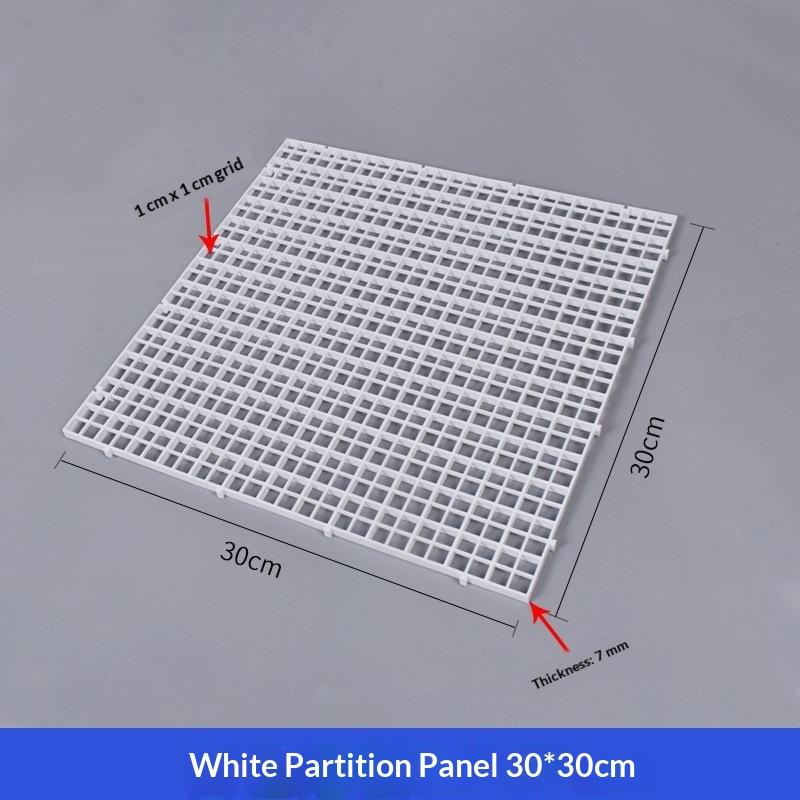 1Pcs Multifunctional Isolation Grid Board Plastic Undergravel Bottom Plate Tray Black White Seperator Divider Board Net