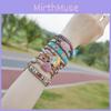 Three Layer Winding Leather Beaded Bracelet With Agate Stones For Women Gift