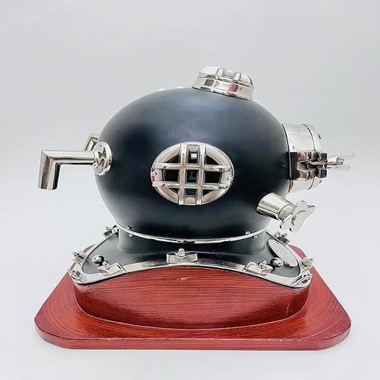 Diving Helmet Nautical U.S Navy Black Coating Finish Deep Sea Divers Helmet Nautical Marine Décor Scuba Diving Helmet