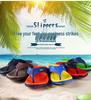 Men's Colorblock Massage Sole Flip Flops - Plus Size Lightweight Beach Toe Post Slippers for Outdoor Casual Wear