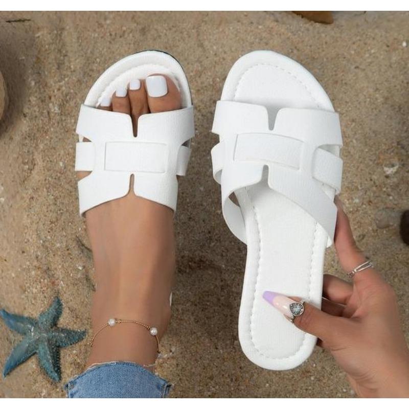 

Модные летние тапочки, женская обувь, женские высококачественные шлепанцы, сандалии, женская обувь, новый модный дизайн, пляжные туфли на плоской подошве, женские тапочки 36 белый