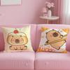 classic animal Capybara Cushion Cover Soft & Easy-Wash Pillow Case – Versatile for Couch, Bed, Travel and Office