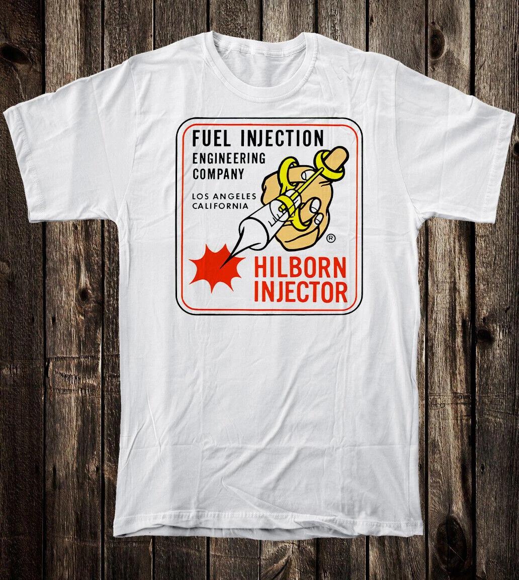 

Hot Rod T Shirt 100% Cotton Retro Art Speed Shop Garage Hilborn Fuel Injector L
