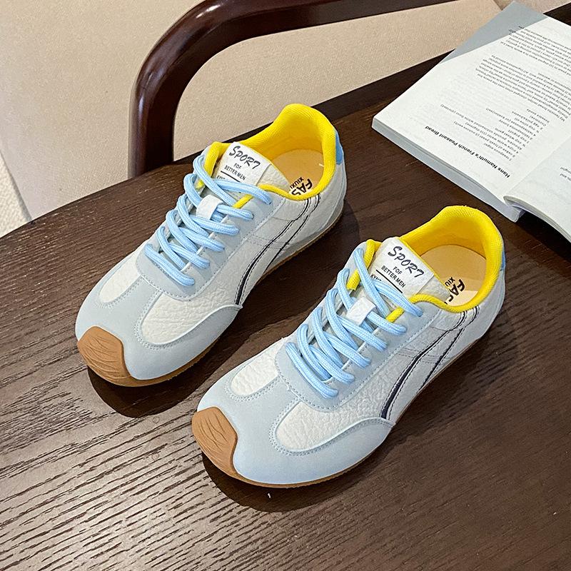 

Модные кроссовки для моральной подготовки, женские, весна 2025, новые, уродливые, симпатичные, с плоской подошвой, в стиле ретро, в тон, туфли Форреста Гампа, повседневная спортивная обувь с мягкой подошвой 35