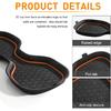 For Honda CRV Accessories  2024 2025 2026 3D Cup Holder Center Console Liner Erts Silicone Anti-Dust Mat Pad Interior Decoration (2 Pcs, Orange Trim)