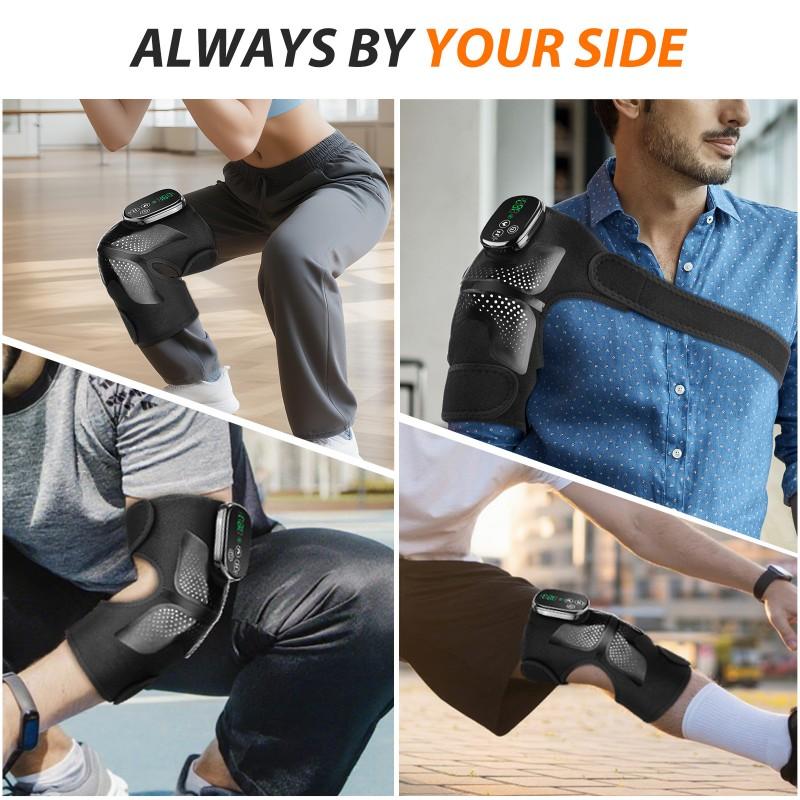 B-Est Cordless Heated Knee Massager With Vibration,Heated Knee Brace Wrap Heating Shoulder Brace Wrap For Knee Shoulder чёрный