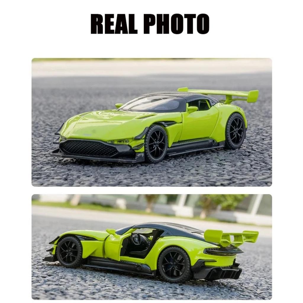 1/32 Scale Aston Martin VULCAN Simulation Car Model Metal Diecasts & Toy Vehicles Alloy Decoration Sound Light Metal Man Aston Boy Children Gift