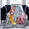 1pc Four Lively Kittens Blanket  Soft, Travel Use, Living Room, Travel, Camping, Car Blankets