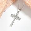 Cross-border new product infinity 8-character pendant collarbone chain, European and American belief personality retro eternal cross necklace