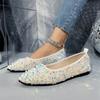 Spring and Autumn New Style Fashionable and Comfortable Women's Shoes Casual and Versatile Sequined Wear-Resistant Flats