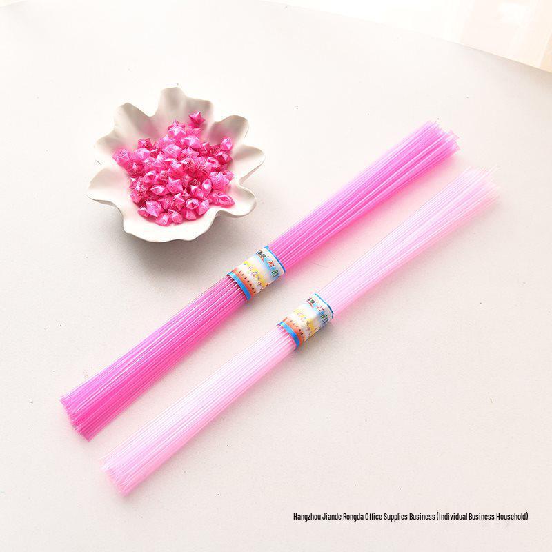 Pentagon Folded Star Tube - Lucky Star Straw Material Wishing Bottle Gift for Students
