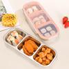 Fødevaregodkendt Sus304 Rustfrit Stål Madkasse Med 3 Rum Og Lufttæt Låg Perfekt Til Skole Arbejde Udendørs Picnics
