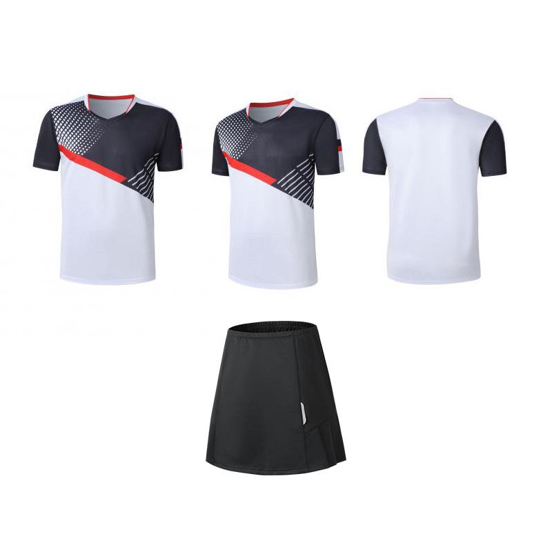Quick-Dry Breathable Badminton & Tennis Team Uniform Set for Men & Women