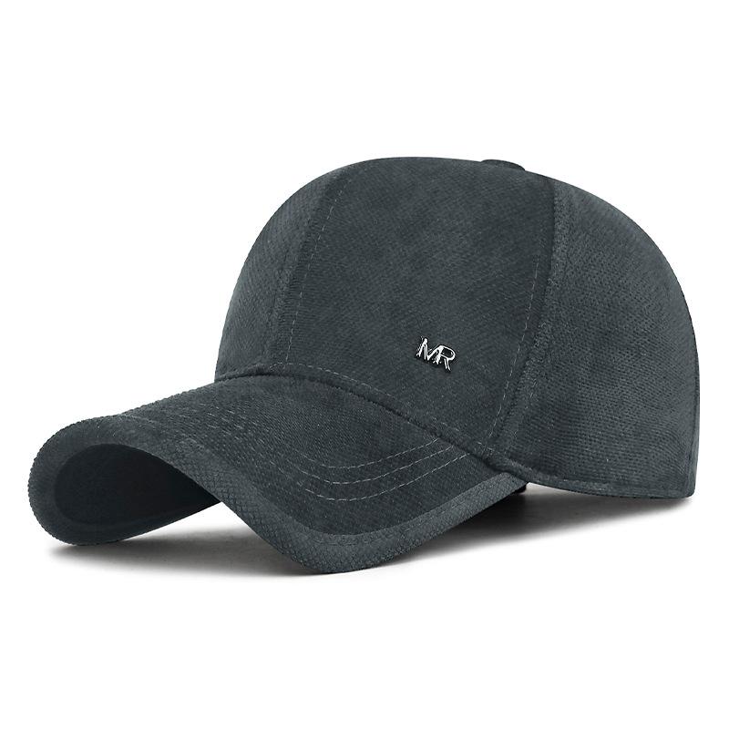 Hat Men's Autumn Winter Velvet Warm Cap Middle-Aged Baseball Cap
