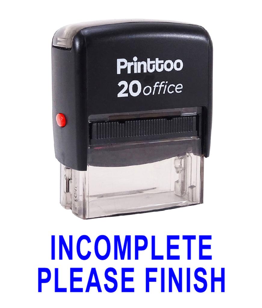 Printtoo Office Stationary IMPROVING Self Inking Rubber Stamp Custom