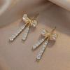 Exquisite Dainty Pendant Earrings Ornament Zircon earring Evening Bow Earrings  Fashion Accessories