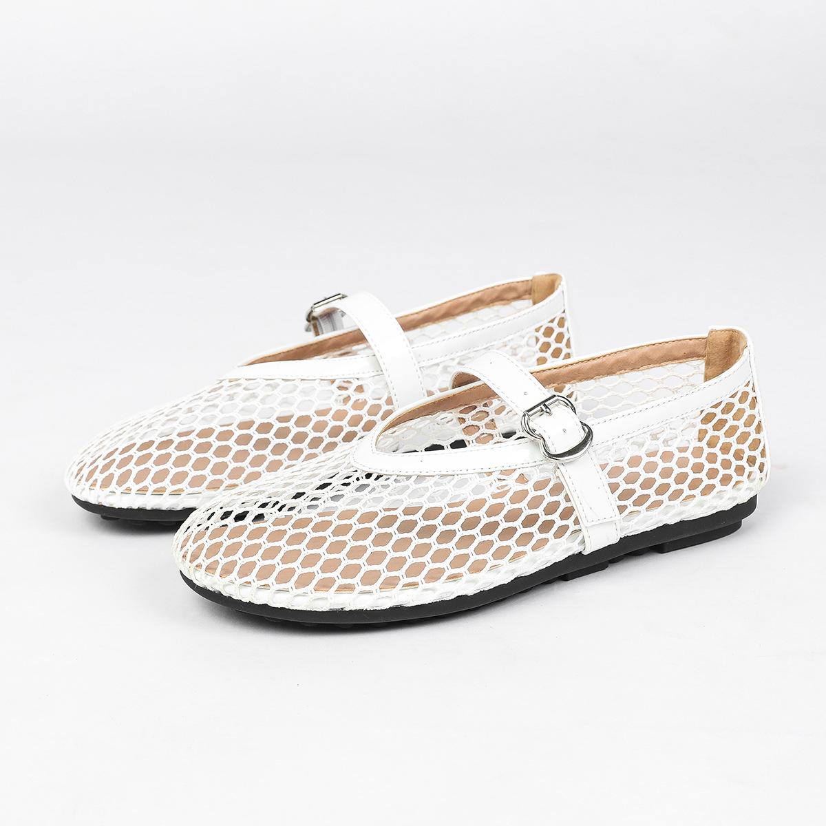 

Туфли Мэри Джейн на плоской подошве с круглым носком, женская обувь больших размеров - 43 белый