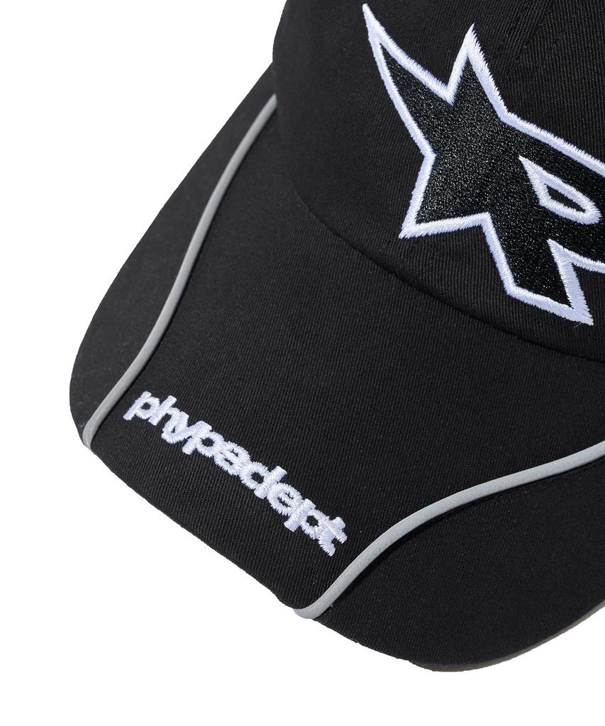 PHYSICAL DEPARTMENT Reflective Piping Acting Logo Ball Cap_Black