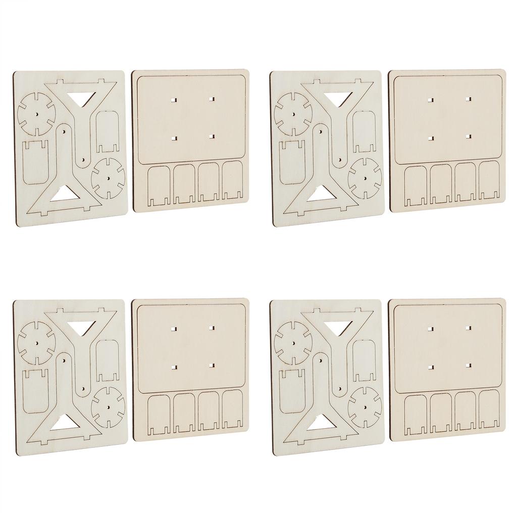 4 Sätze Holz Wasserrad Spielzeug DIY Kinder Technologie DIY Zusammenbau Puzzle Modell