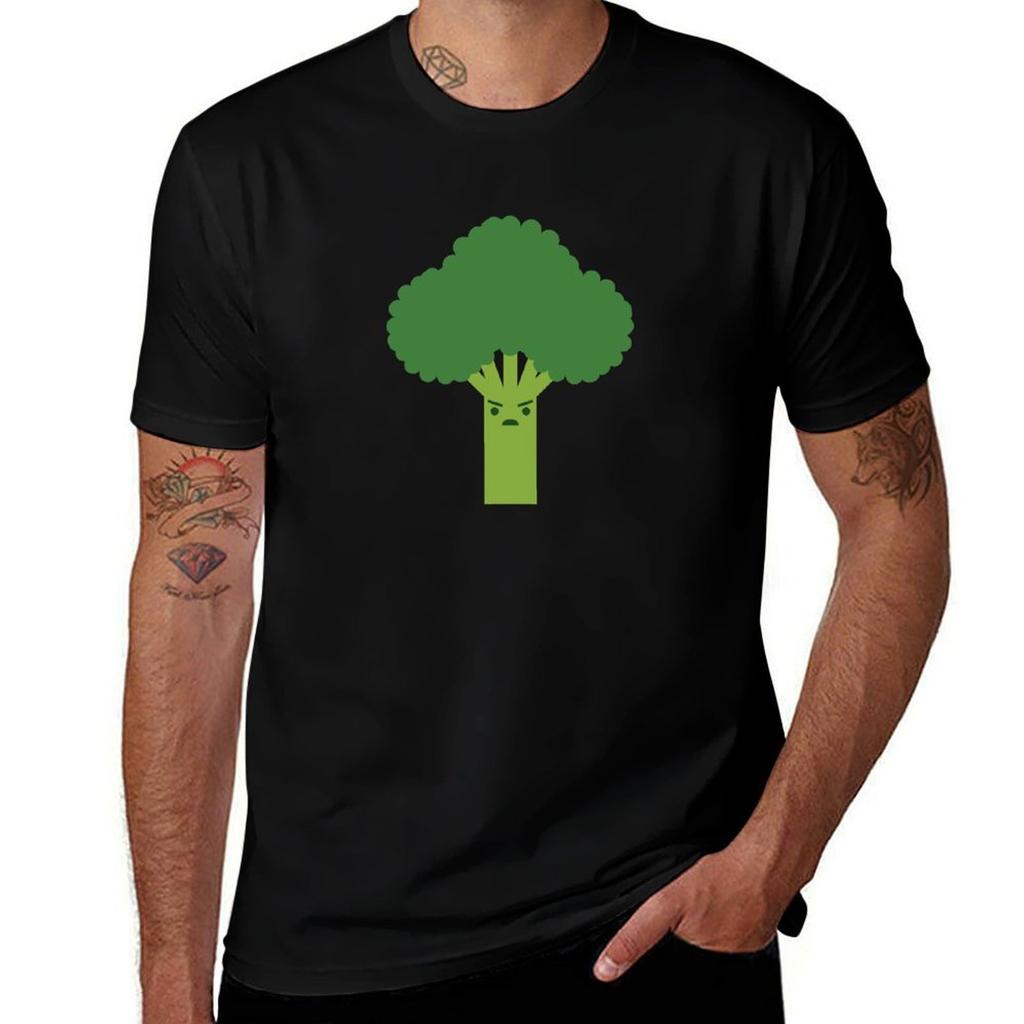 Steamed Broccoli Tshirt Fashion Print Casual Short Sleeve