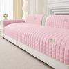 Snowflake Lace Decored Waffle Quilting Thicken Sofa Cover, Anti-Slip Sofa Towel For Living Room All Seasons Furture Decor
