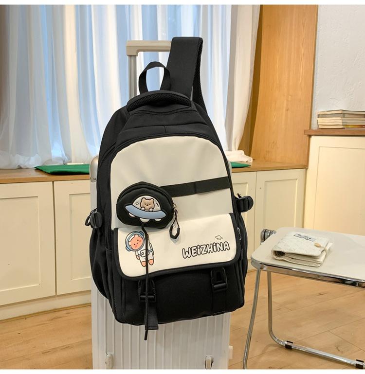 Schoolbag New Korean Ins High Value Fresh and Sweet Original Wind Backpack Junior High School Students Lightweight Large Capacity Backpack