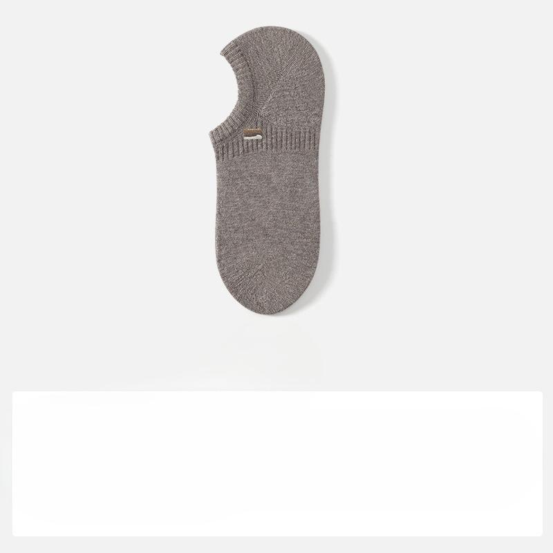 Cotton Socks: Men's Pure Cotton Boat Socks, Suitable for Spring and Summer, Odor-resistant, Anti-slip, No Heel Separation, All-cotton Invisible Socks.