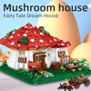 2233pcs City Street View Mini Mushroom House Building Blocks Fairy Tale Dream Architecture Figures Bricks Toys For Kids Gifts