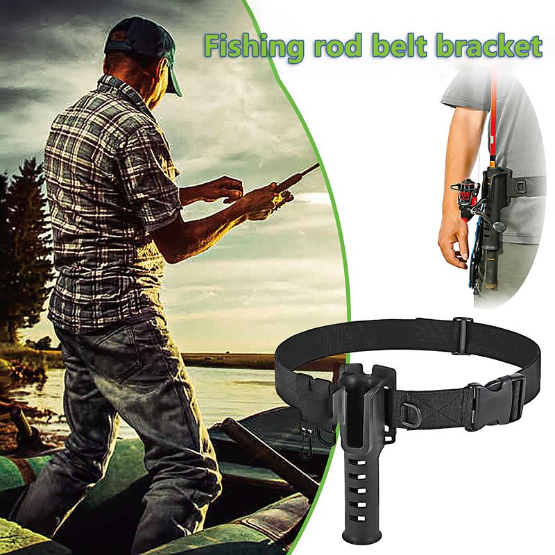 Portable Belt Rod Holder Fishing Gear Tackles Accessories Adjustable Waist Fishing Rod Holder Fishing Rod Pole Inserter