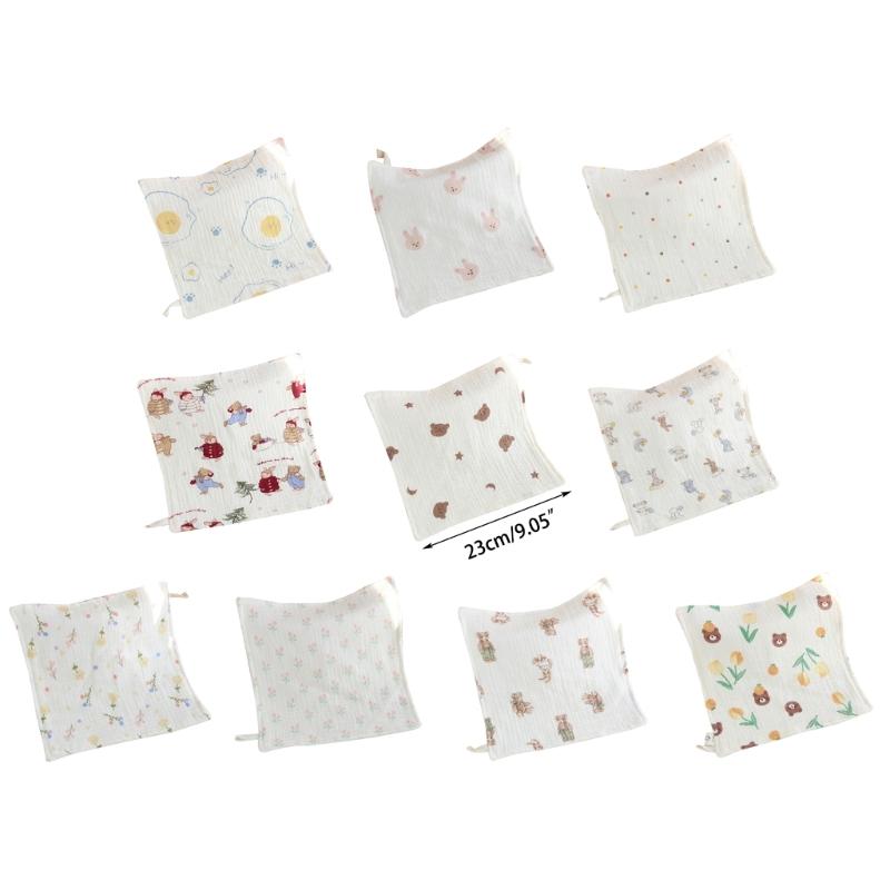 Cotton Washcloth Baby Muslin Face Towel for Delicate Skin 4-layer Absorbent Muslin Hand Washing Towel Newborn Burp Cloth
