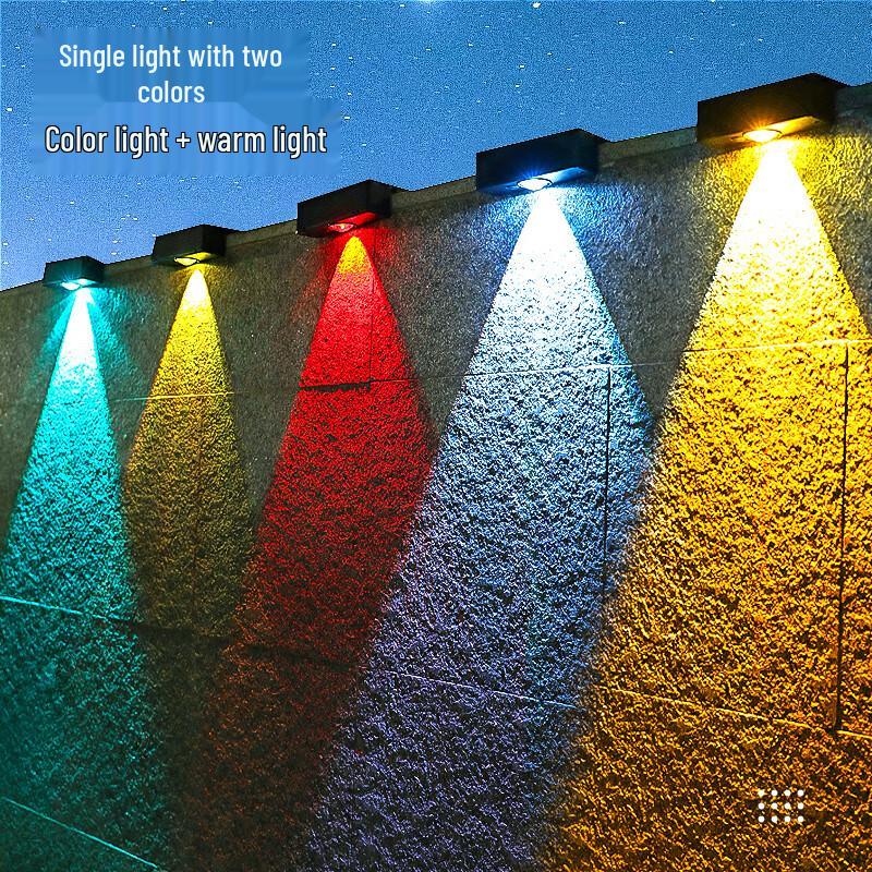 HEIXIE Solar Outdoor Wall Washer & Ambient Garden Light - Warm White