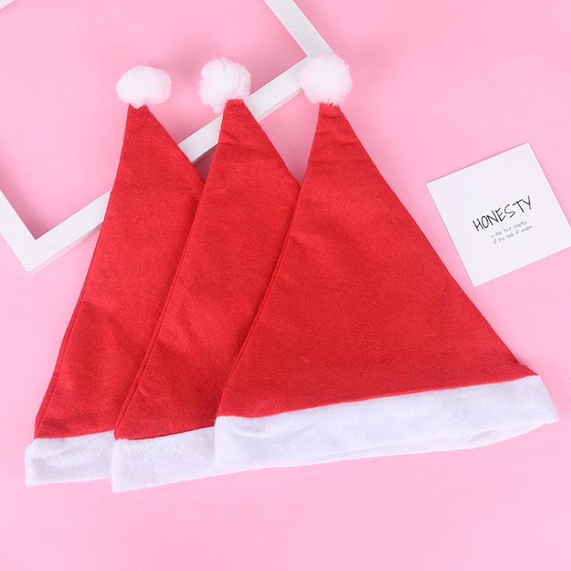 Red Non-woven Adult Christmas Hat - Festive Cross-Border Decoration
