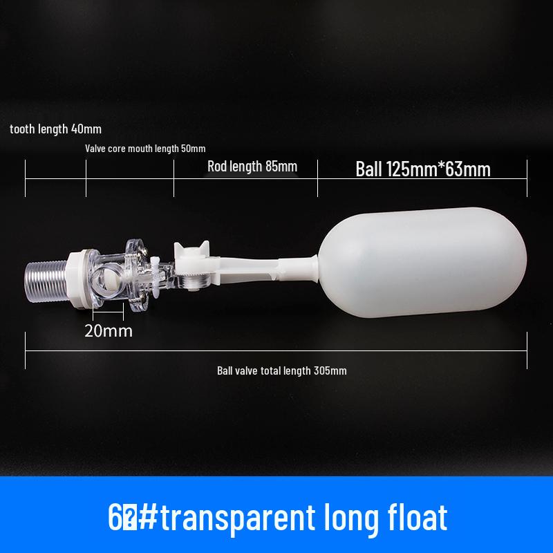 Adjustable Transparent Plastic Float Valve for Water Tanks