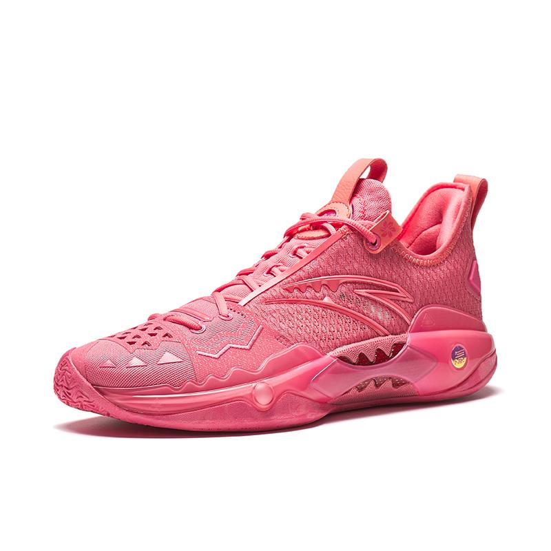 Anta Crazy Tide 5 Pro Cherry Blossom Cement Nemesis Comfortable Versatile Shock Absorbing Durable Low Top Carbon Plate Basketball Shoes 112531133S-2