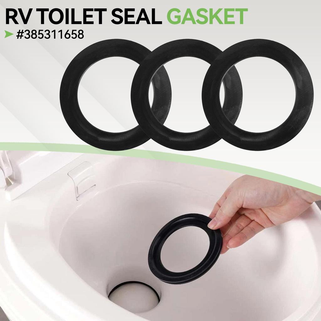 3pcs RV Toilets Seal Flush Ball Seal Gasket Kit Replacement 385311658 for Dometic 300/310/320 Series Solve The Leakage Problem