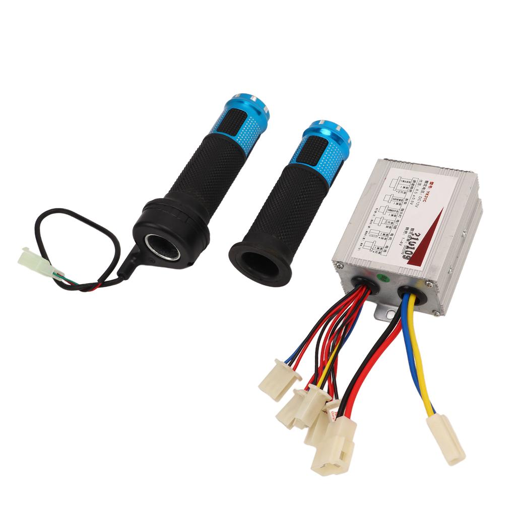 Electric Bike Speed Controller with Throttle Grip 12V 500W Aluminum Alloy for Electric Tricycle