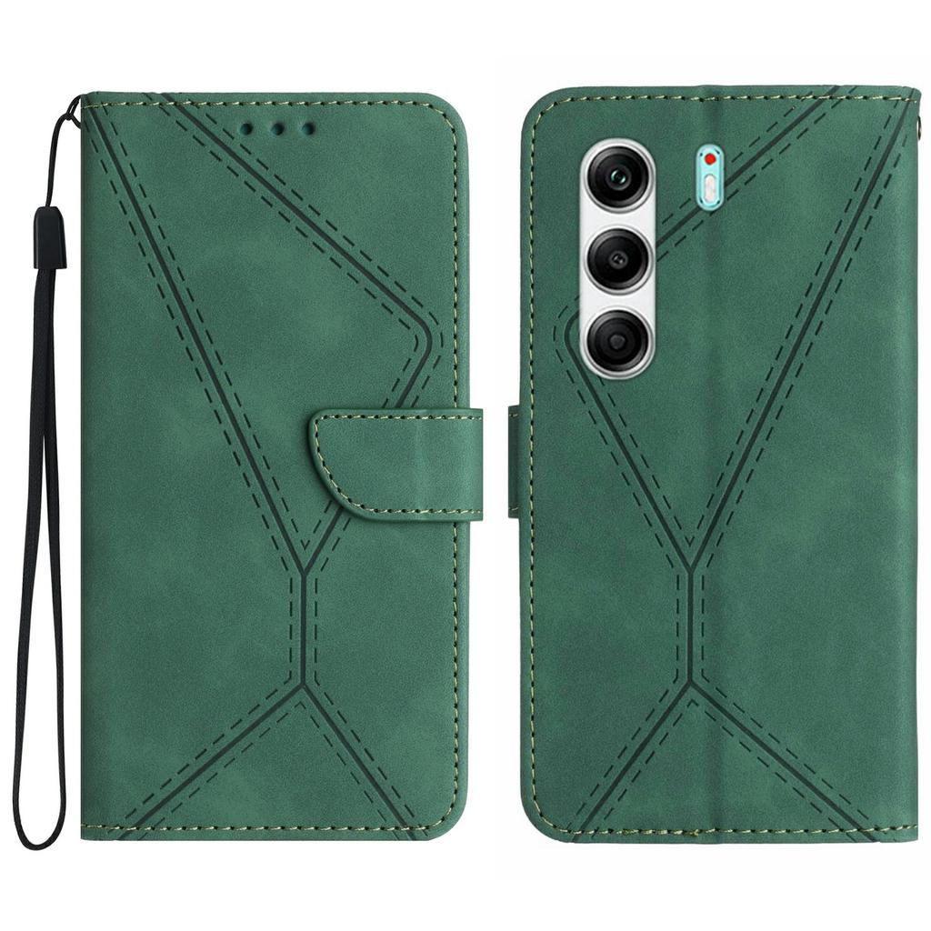 Pentru TECNO Camon 40 Pro 4G Husă Piele Linii Tactile Imprimate Piele PU Husă Telefon Flip