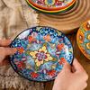 6.3-inch Ceramic Bohemian Style Restaurant Kitchen Serving Appetizer Plates, Fruit Plates, Salad Plates, Hotel Bone Plates