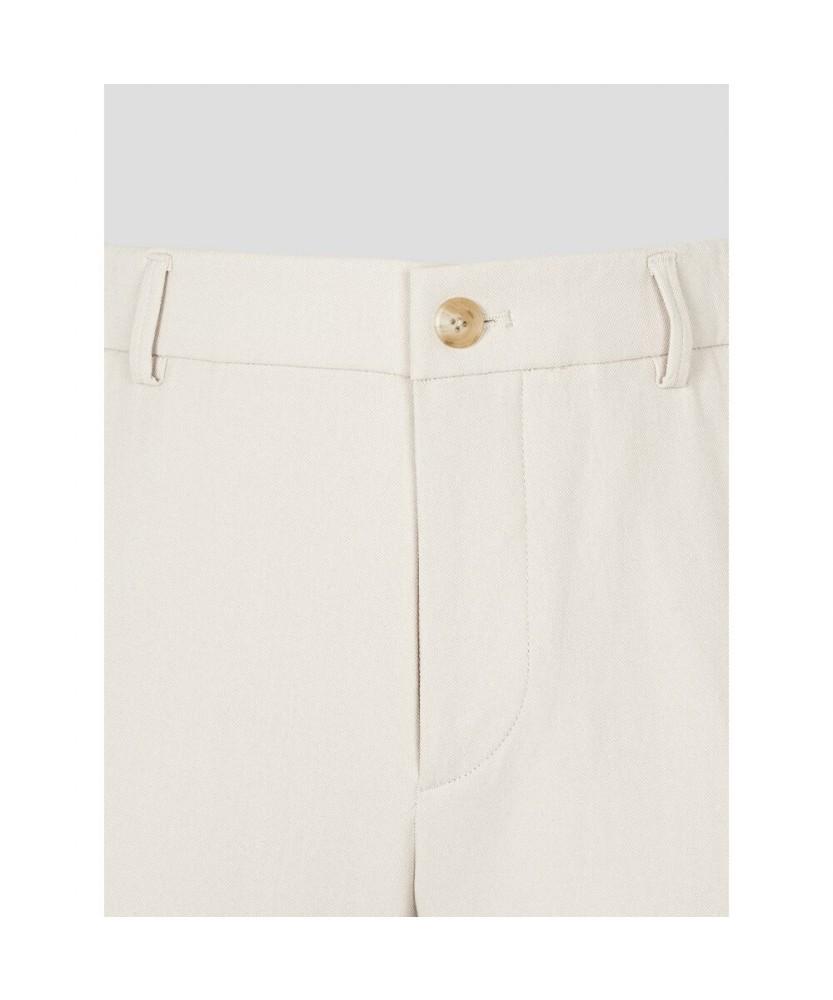 Binpolmen Linen Blend Oxford Standard Fit Pants Ivory