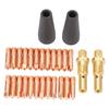 28 Pcs Set Flux Core Gasless Nozzle Brass Gas Diffuser and 0.031in 0.035in Tips for Magnum 100L
